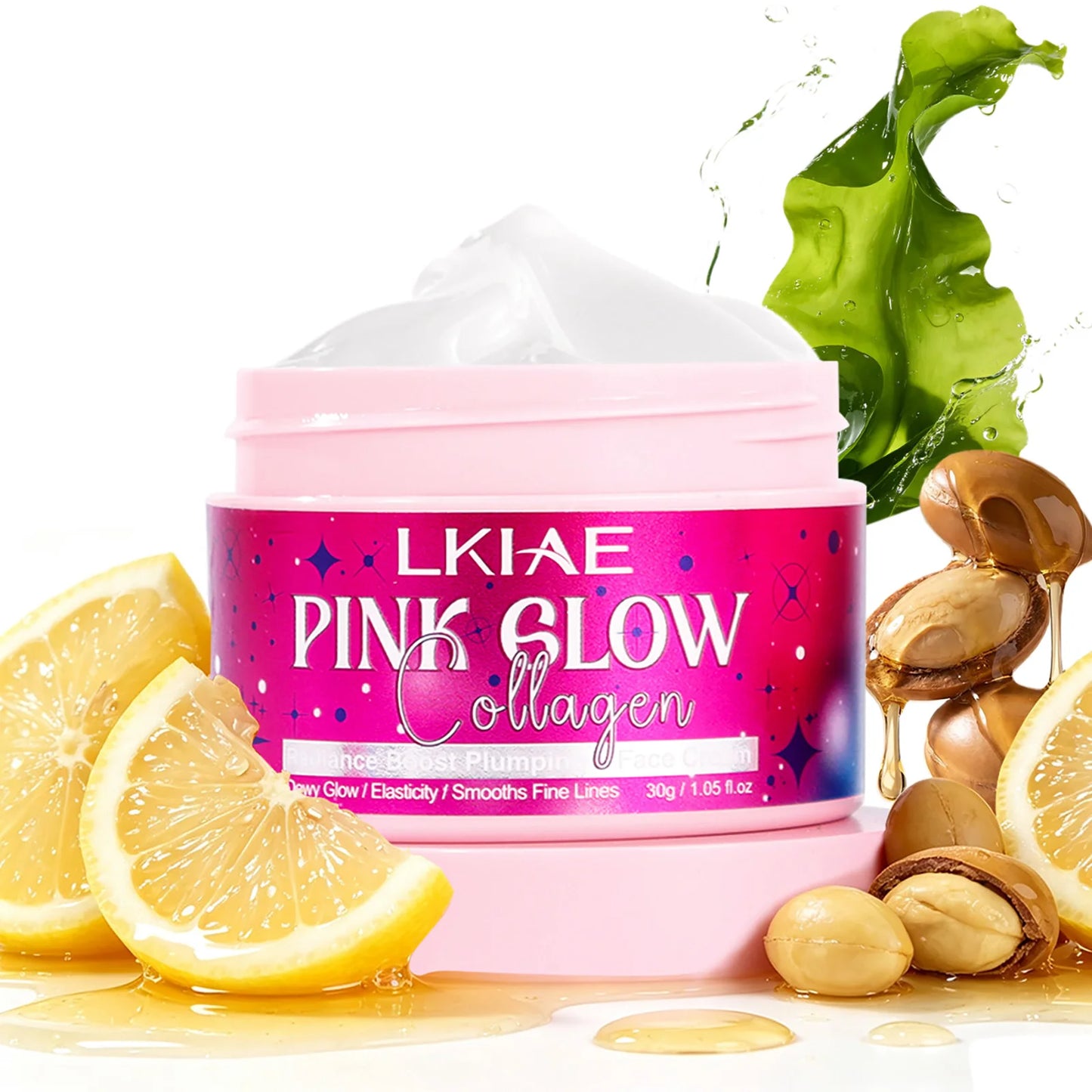 LKIAE Pink Glow Women Facial Cream, Brightening, With Shea Butter, Niacinamide, Collagen, For All Skin, Even Sensitive Skin