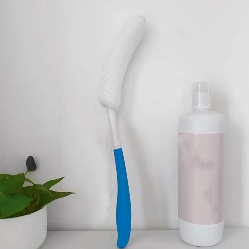 [TG813]1 Pcs Bath Soft Back Scrubber Brush Bath Shower Scrubbing Mesh Brush With Handle Exfoliating Scrub Massager Bath Supplies