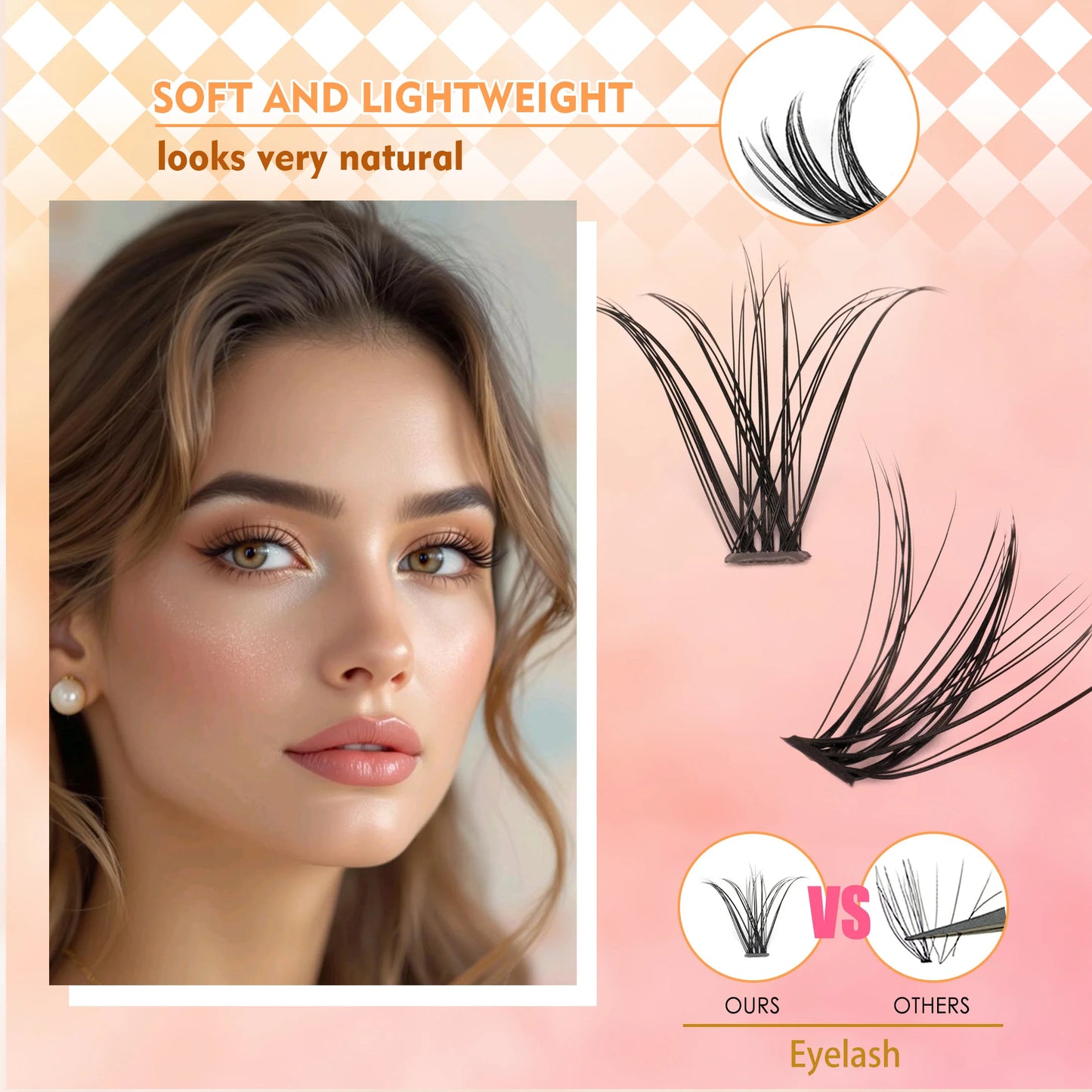 320pcs DIY Lash Extension Super Volume Cluster Count Lash Clusters Individual with Bond and Seal & Remover  Tweezers Makeup Tool