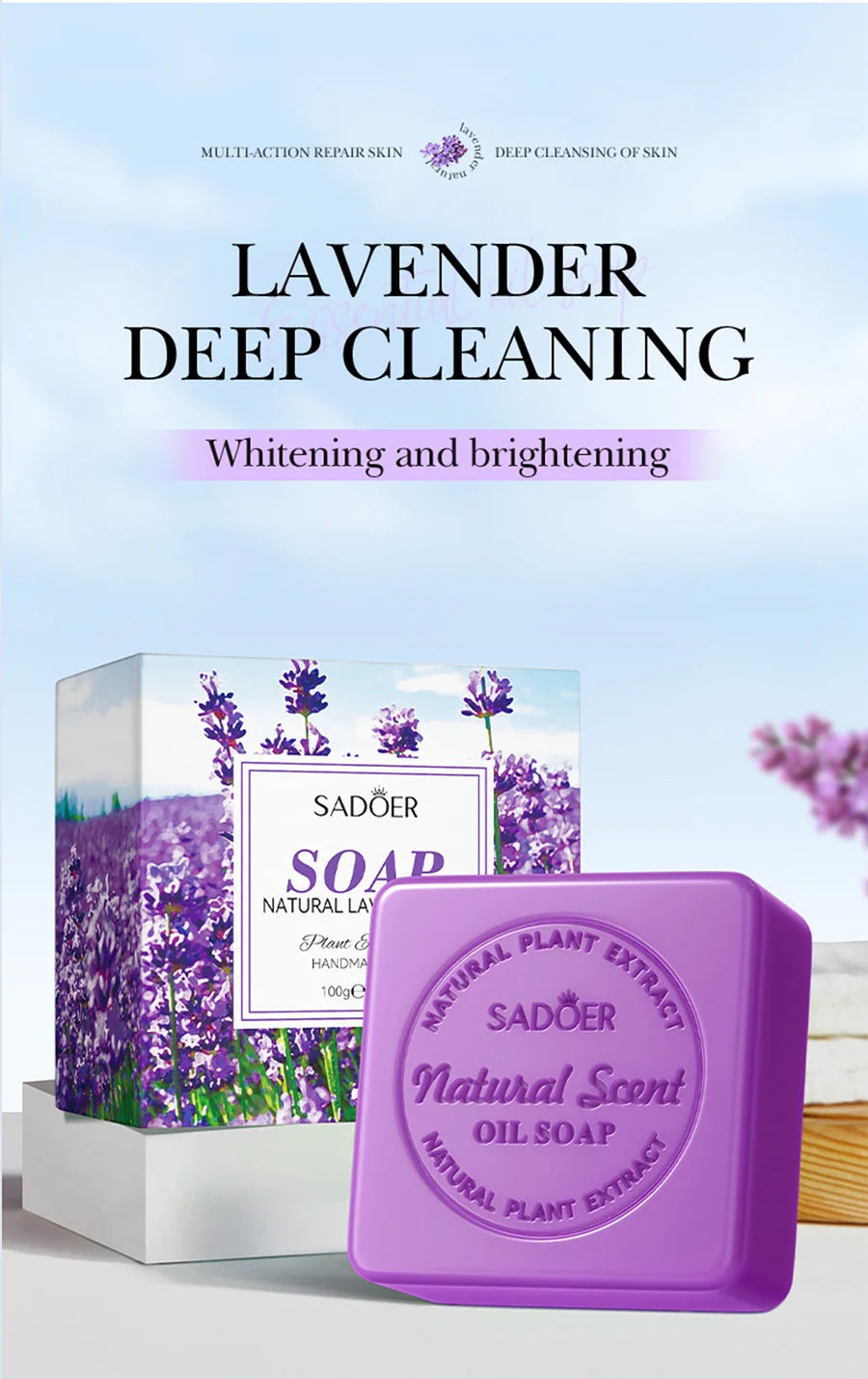 Lavender Essential Oil Soap, Handmade Soap, Facial Cleansing And Bath Soap, Deep Cleansing Skin Soap