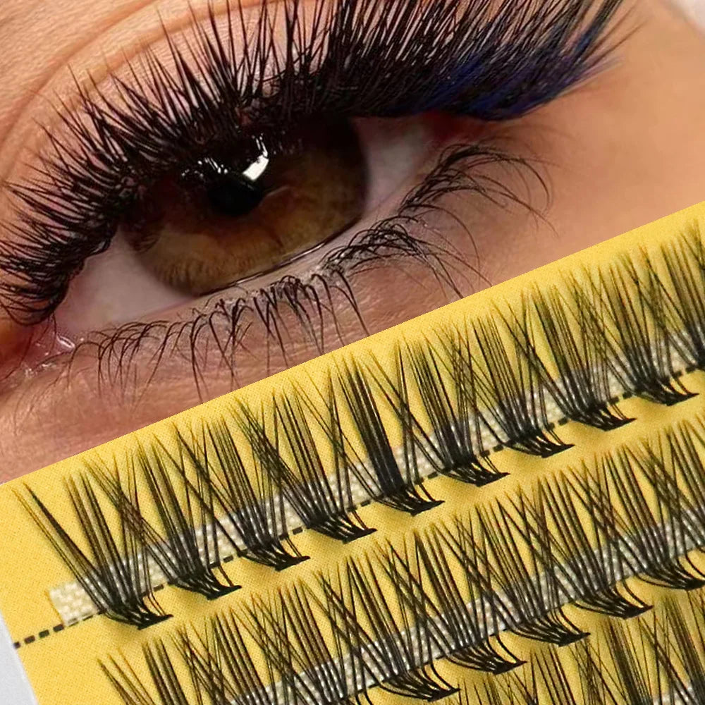 Natural Mink Eyelash Extensions, New 20D C/D/L Curl Lashes Cluster, Personal Eyelashes, Individual Lashes, Makeup Tools