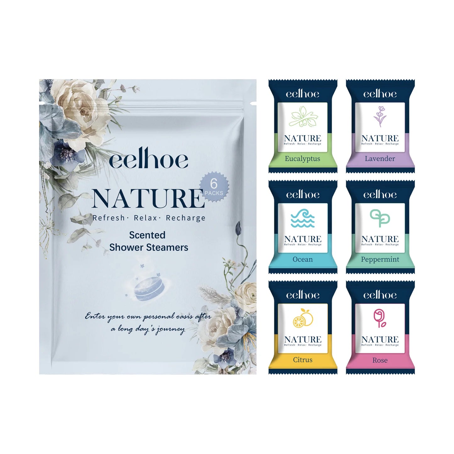 Portable Aromatherapy Shower & Bath Tablets - Deeply Cleanses Skin, Locks in Moisture, Refreshing & Long-Lasting Fragrance