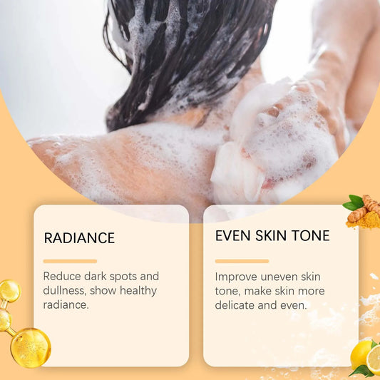 Hanchobit Lemon Turmeric Kojic Acid Soap Clean Skin Lightening Pore Shrinking Natural Organic Turmeric Kojic Brightening Soap