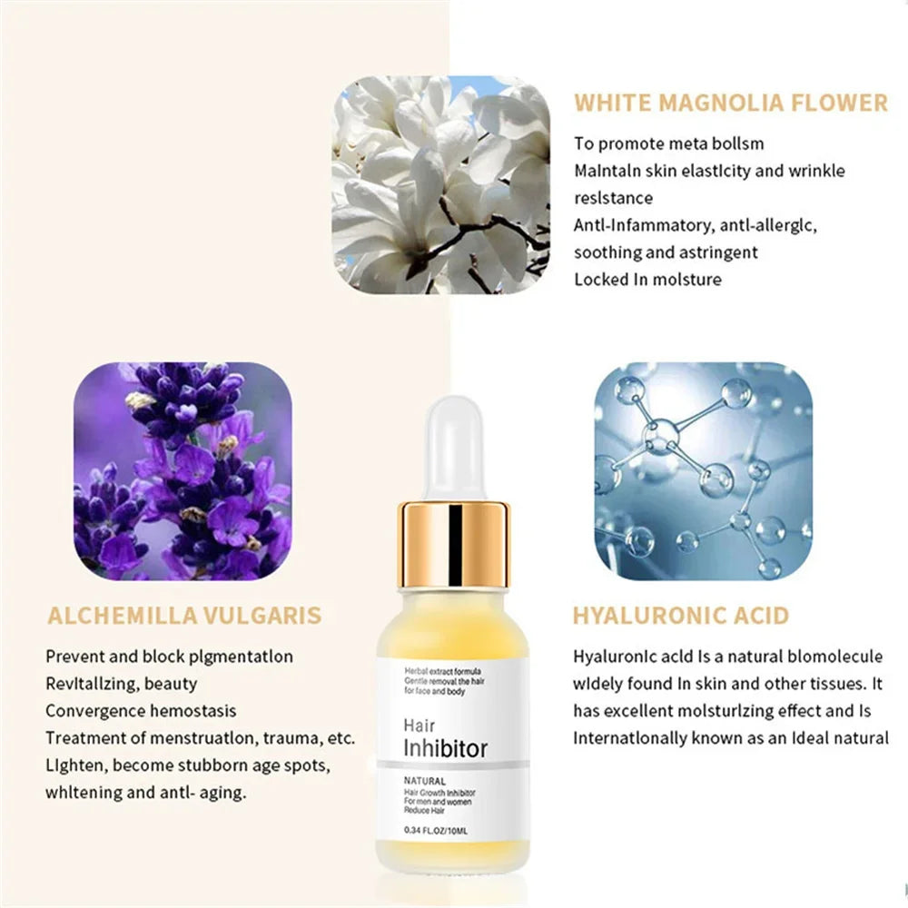 Permanent Hair Inhibition Serum Painless Hair Remover Armpit Legs Arms Hair Growth Inhibitor Depilatory Body Cream Care For Men