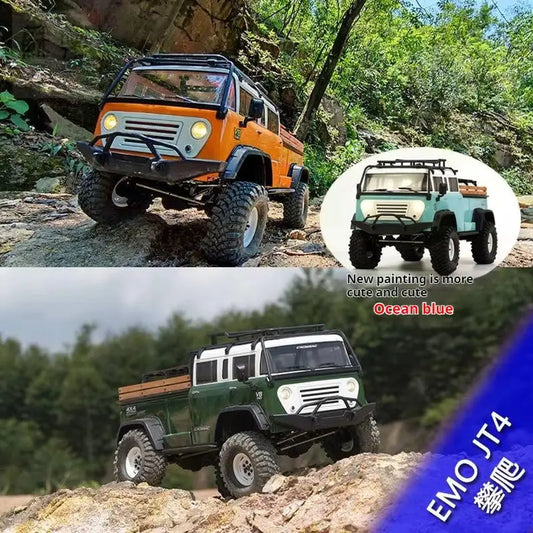CROSSRC EMO JT4 RTR Simulation Climbing Truck Four-Wheel Drive Off-Road Rc Remote Control Electric Model Car Ocean Blue