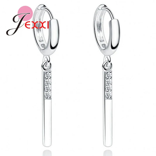 925 Sterling Silver Fashion Ear Jewelry Novel Design Simple Style Dangle Earrings For Women Wedding Engagement Jewelry