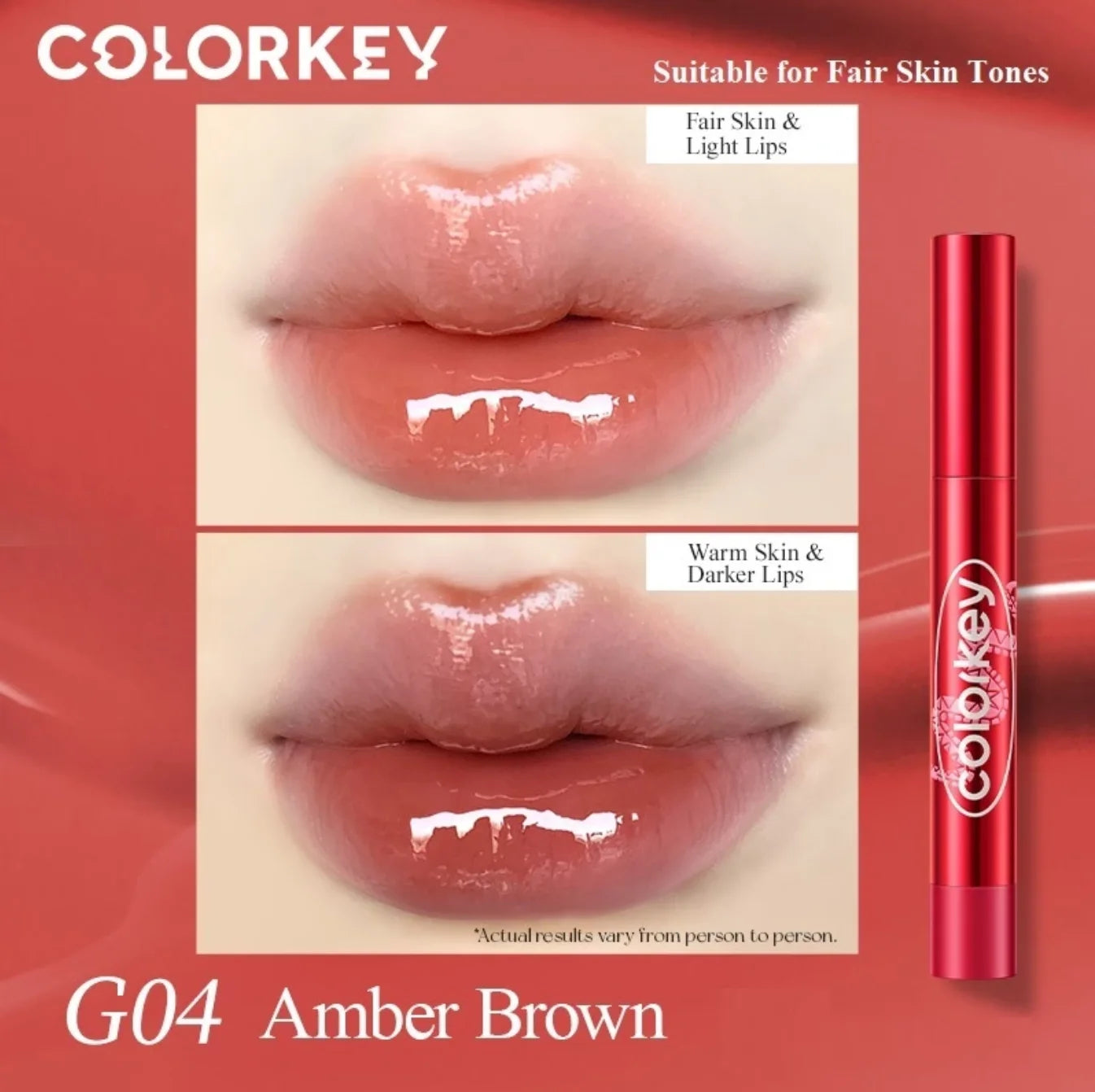 Colorkey 「Lucky Snake Series」 Dewy Shine Lip Glaze Hydrating Glossy Plump Lips High-Shine Lip Makeup 2.7g Lip Beauty Makeup