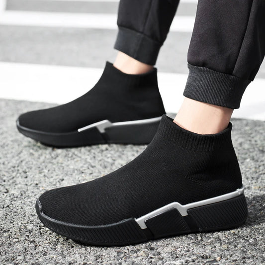 Men Sneakers Outdoor Running Shoes High Toe Casual Shoes Mesh Lace Up Breathable Athletic Tennis Shoes for Camping EU 39-47