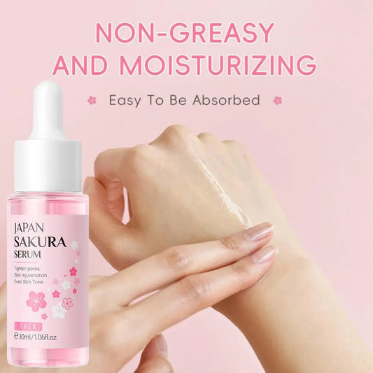 LAIKOU Sakura Face Fluid Essence Moisturizing Skin Shining Cherry Blossom Hyaluronic Acid Serum Beauty Facial Skin Care Products