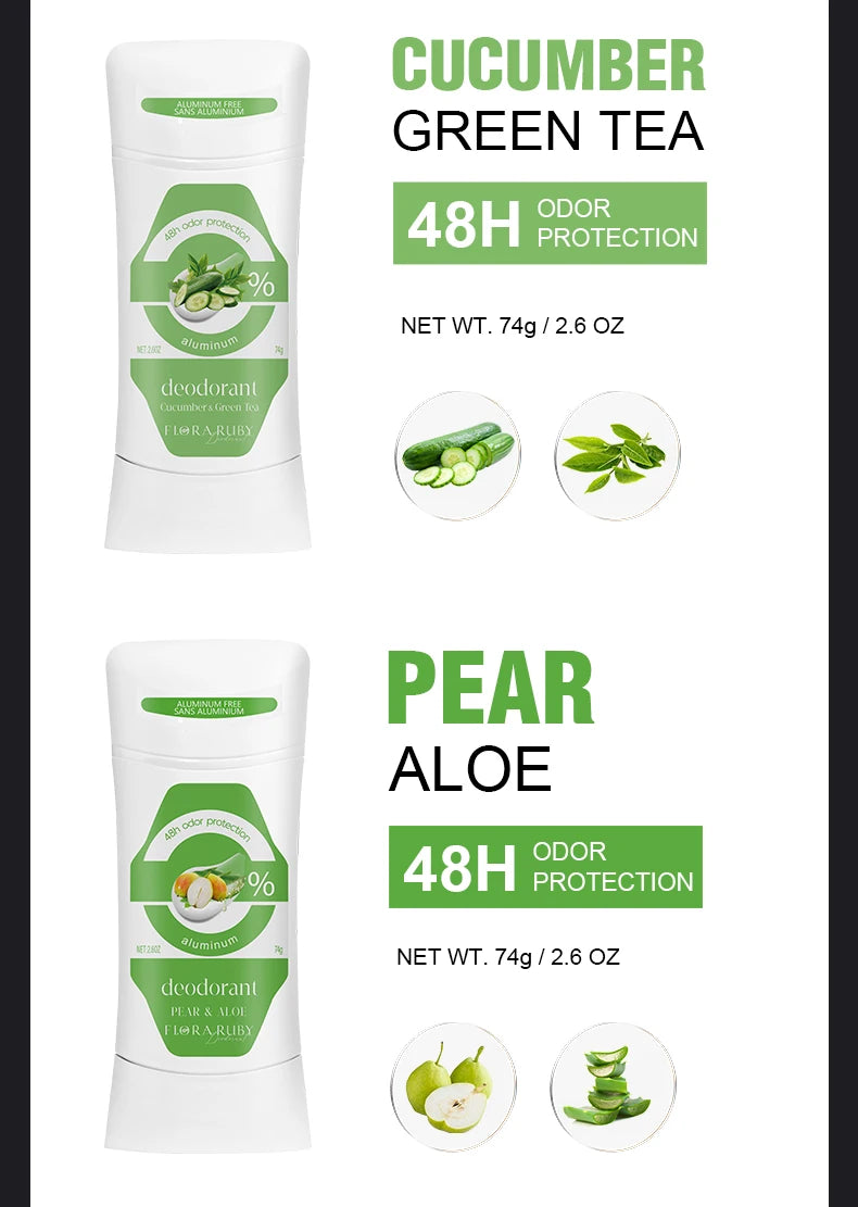 Deodorant Women Aluminum Free Antiperspirant Stick Advanced Protection Deodorants Natural Flower Perfume Deodoran 74g