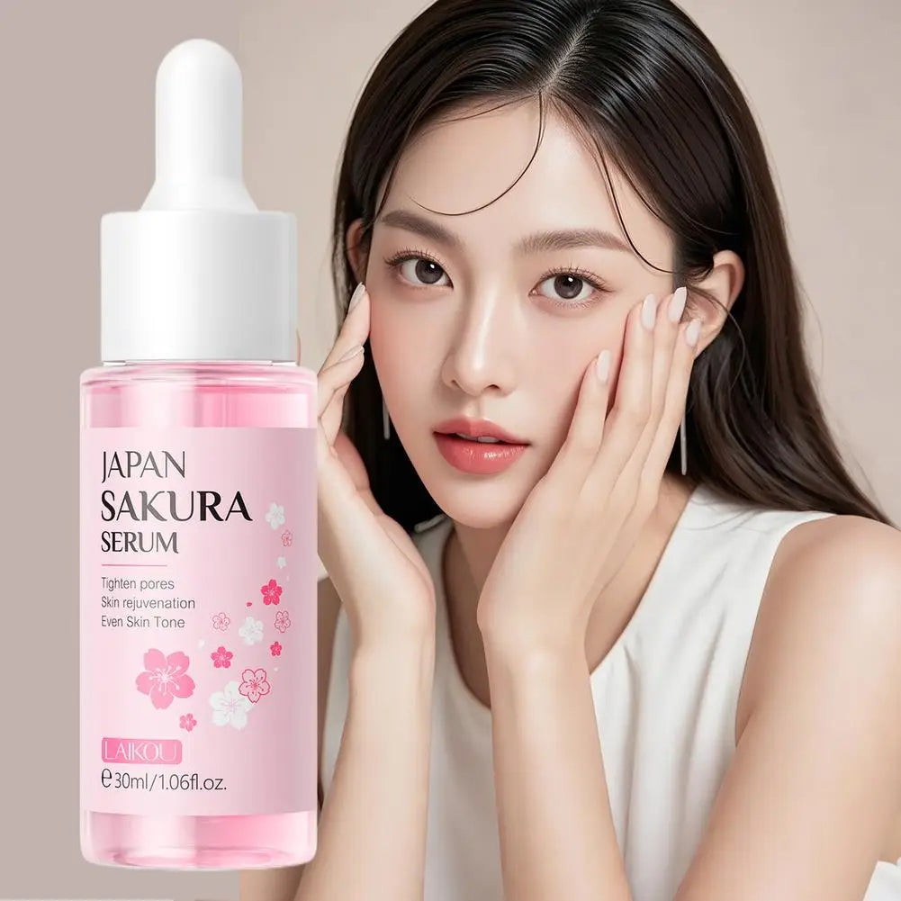 LAIKOU Sakura Face Fluid Essence Moisturizing Skin Shining Cherry Blossom Hyaluronic Acid Serum Beauty Facial Skin Care Products