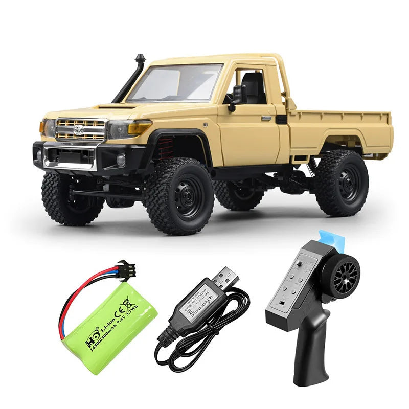 MN82 Green Color 4WD Off-road Rc Car LC79 1:12 280 Brushed Motor Simulation Professional 2.4G Remote Control Pickup Truck Model