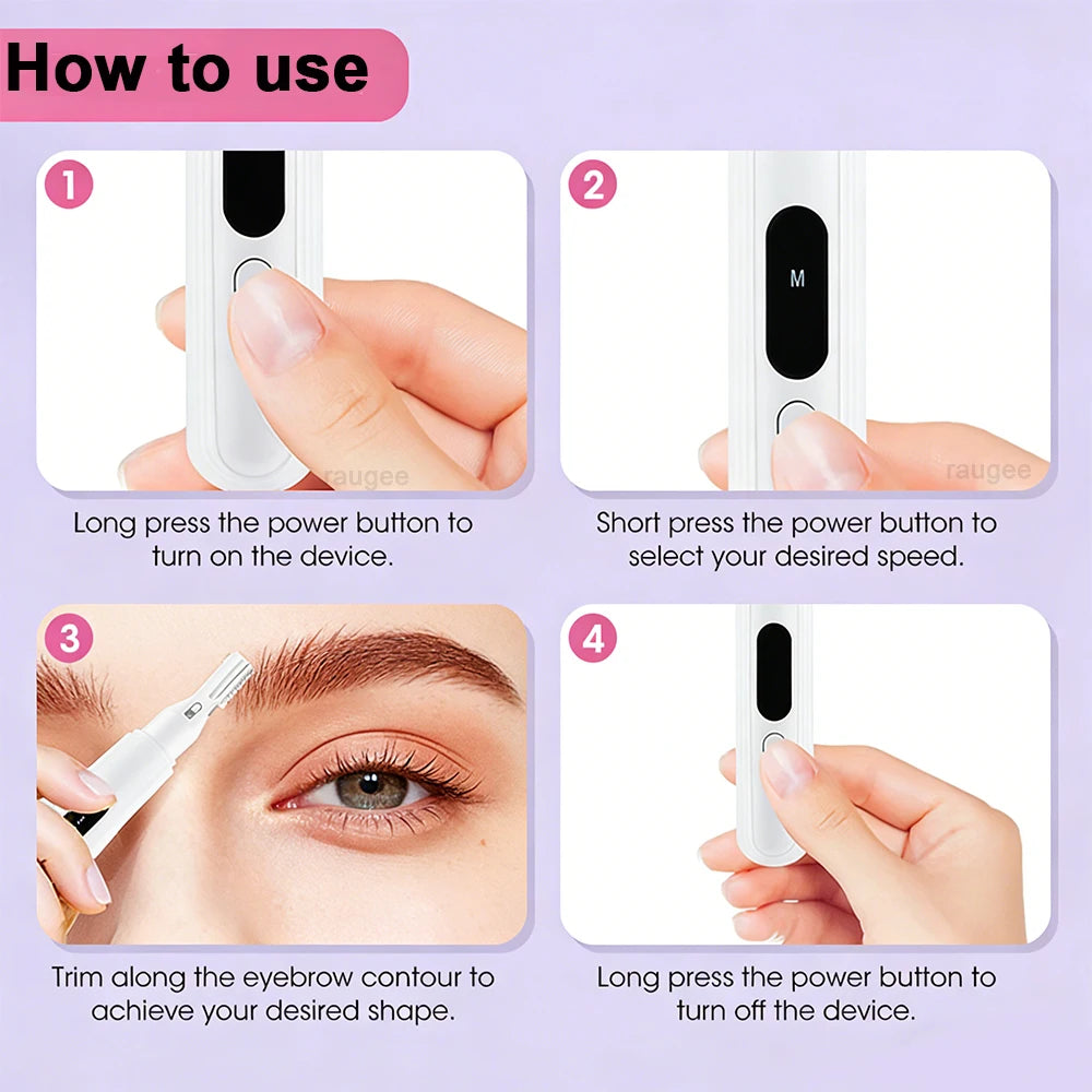 Electric Eyebrow Trimmer Electric Face Hair Remover Eyebrow Hair Trimmer Mini Portable Women Body Hair Shaver Remover