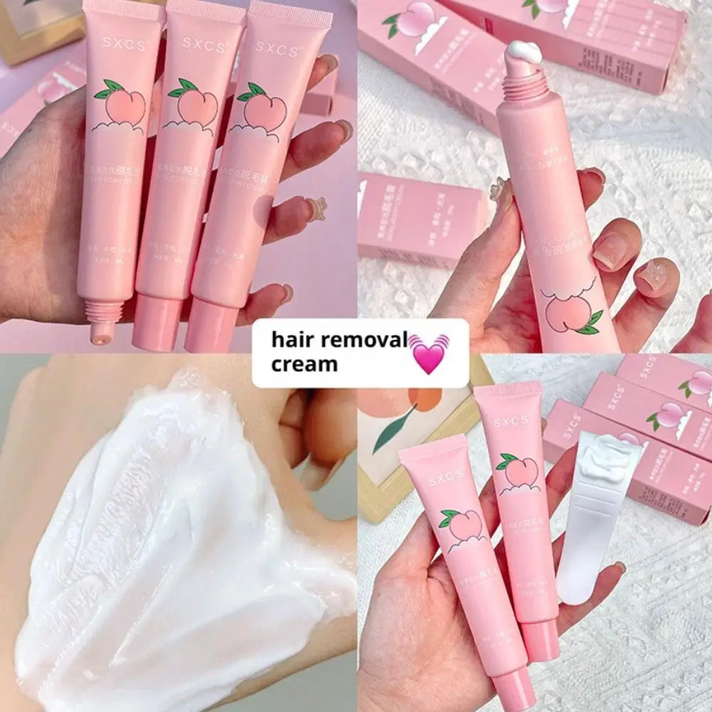 Honey peach Hair removal cream  Hair Growth Inhibitor Gentle Fast Painless Hair removal for Arm Armpit Legs Intimate Areas