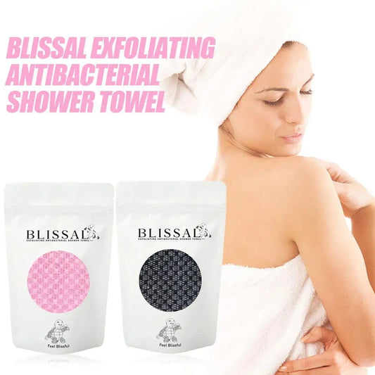 Back Scrubbing Towel Dual Sided Durable Exfoliating Body Towel Back Strap Unisex Detox Mud Back Scrub Extended Bathing Towel