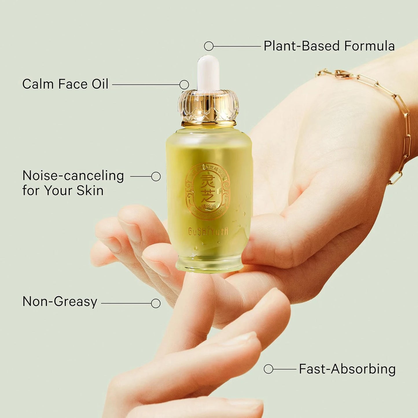 Ganoderma Lucidum Daily Face Oil Moisturizer, Deeply Moisturize, Nourish & Hydrate for Youthful Look, Fine Lines and Wrinkles