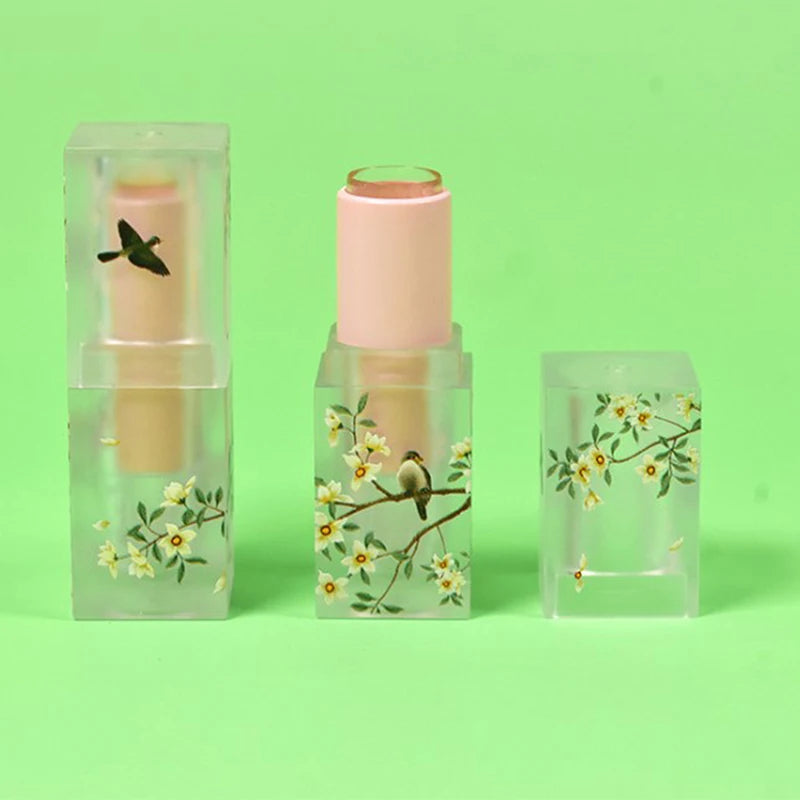 1pcs Small Fresh Scrub Square Lipstick Tube Empty Lip Balm Container Lips Tubes Cosmetic Makeup Tools