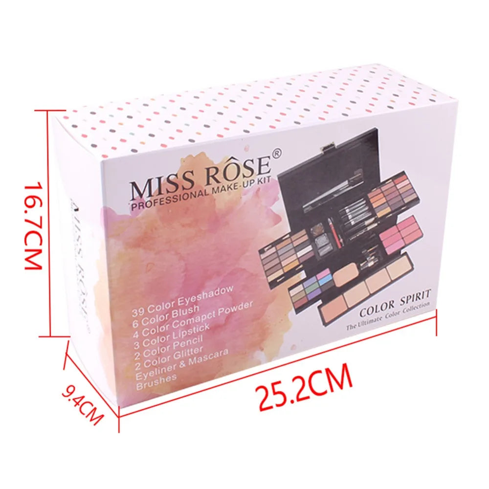 MISS ROSE Makeup Set Box Professional Eyeshadow Lip Gloss Stick Foundation Blush Powder Makeup Kit Maquiagem Cosmetics