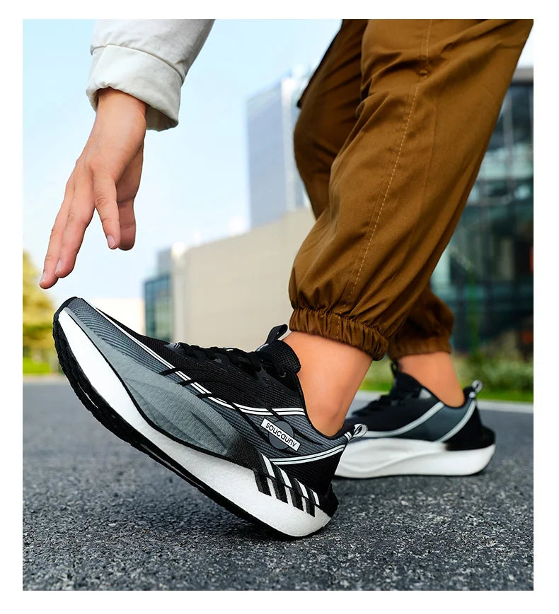 Running Shoes Casual Carbon Board Marathon Men Sports Walking Breathable Women's Comfortable Athletic Nonskid Leisure Sneakers