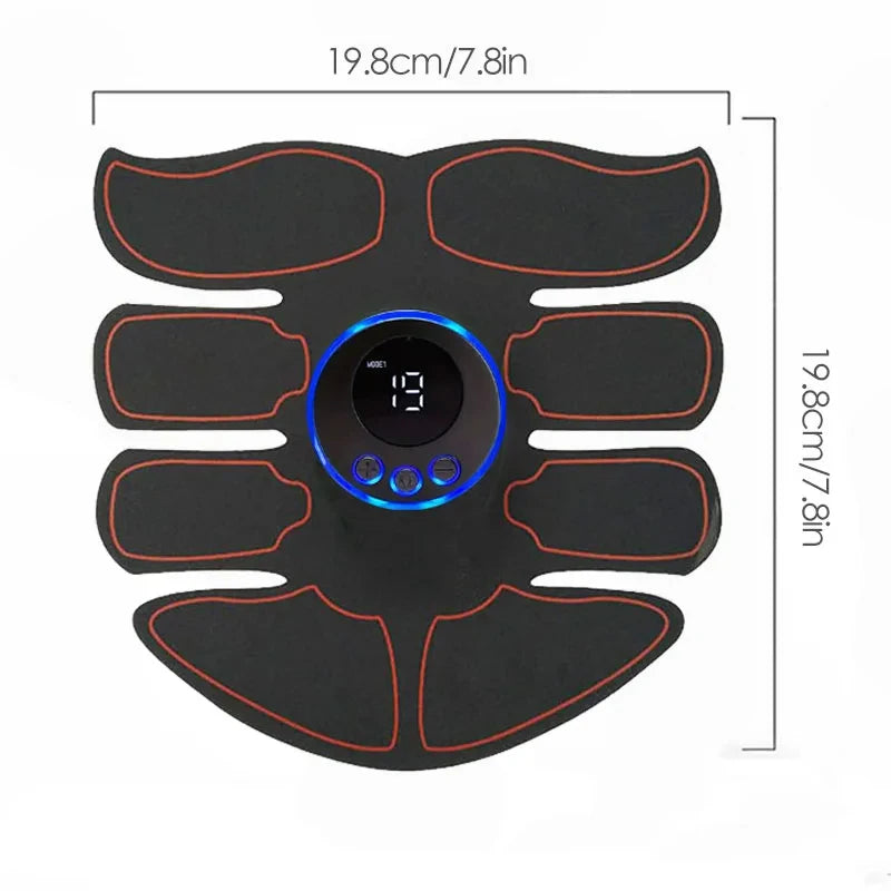 1pcs EMS Abdominal Muscle Stimulator Fitness ABS Arm Training Patches Muscle Exercise Instrument USB Charging ﻿