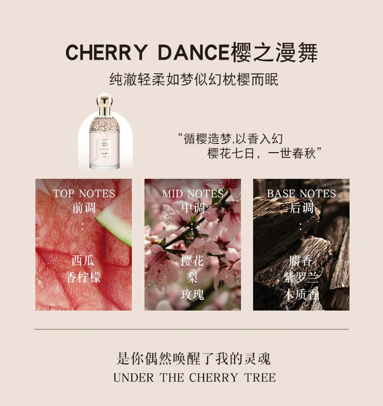 Purity Nature Eau De Toilette Varporisateur 100ML Rose Mint Cherry Dance Long-lasting Floral Fragrance Perfume