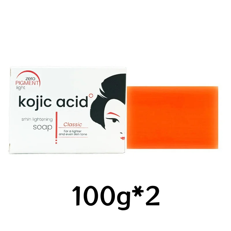 Kojic Acid Soap Papaya Handmade Soap Facial Cleansing Bath Soap Cleanse Brighten Skin Remove Dead Skin Cells Suit All Skin Types