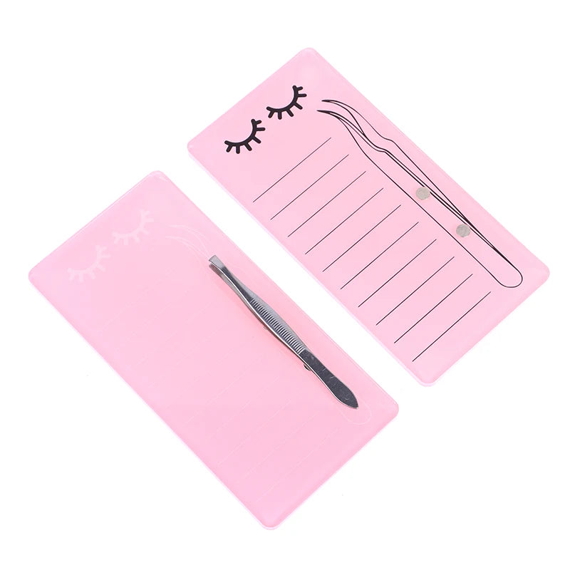 1pc Acrylic Novel Lashes Palette Holder Eyelash Display Board With Magnetic Design For Lash Tweezers Storage Makeup Tools