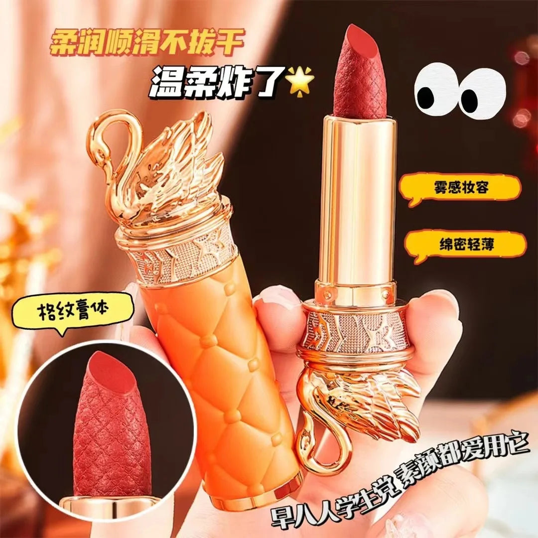 Swan Velvet Matte Lipstick Waterproof Long Lasting Red Matte Korean Full Coverage Lip Makeup
