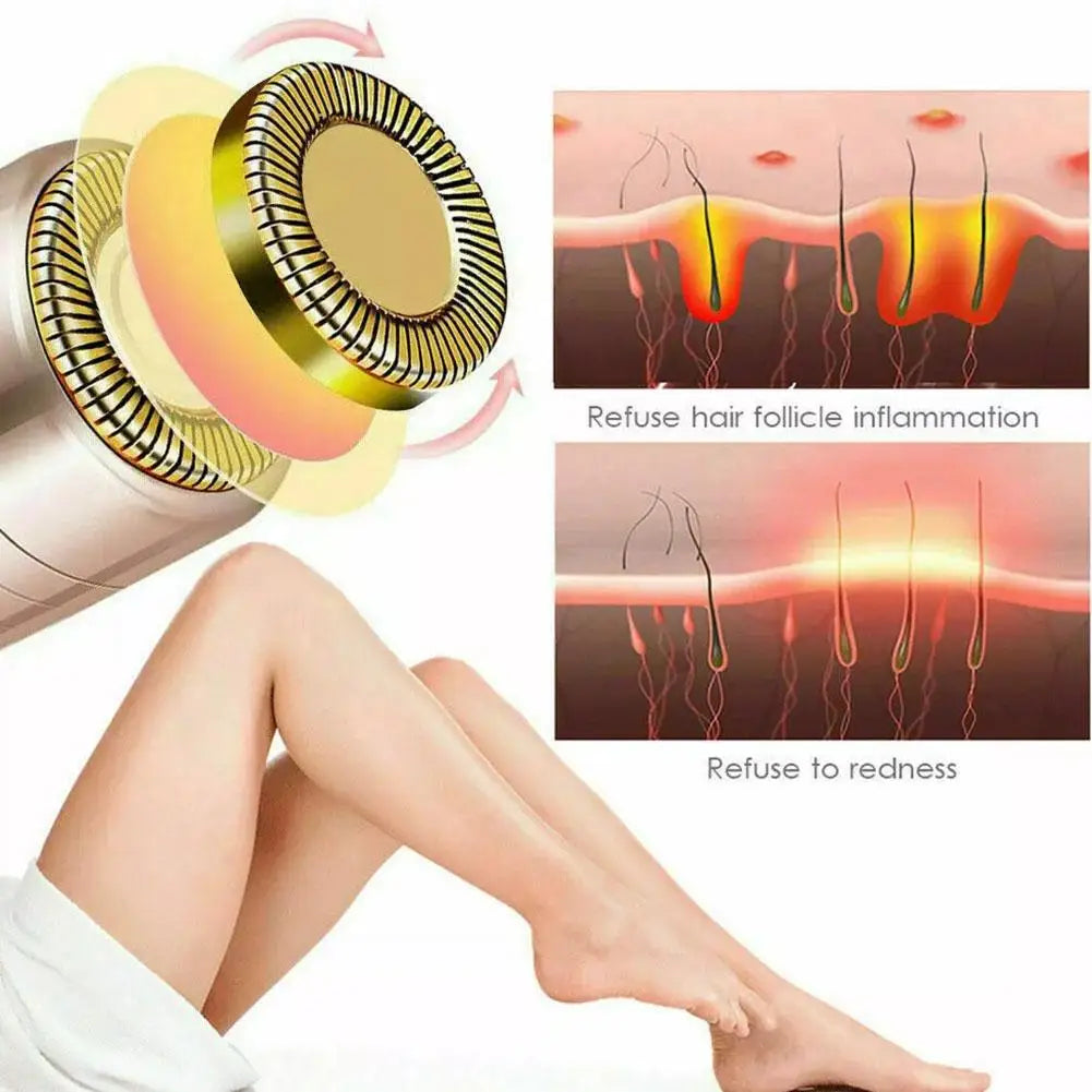 Effective Rechargeable Face Epilator Long-Lasting Waterproof Body Hair Removal with LED Lights Facial Electric Shaver for Woman