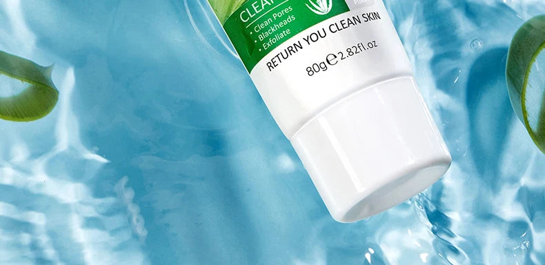 SADOER Exfoliating Aloe Vera Gel Facial Cleanser Deep Cleansing Exfoliant Gentle Moisturizing Face Exfoliation Facial Exfoliator