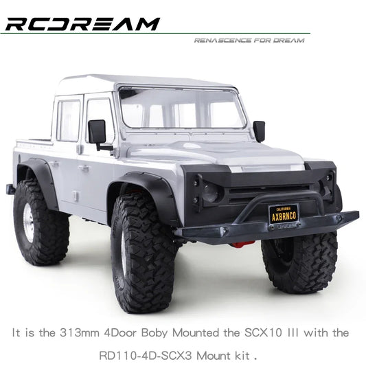 RCDream RD110 Pickup 313mm Hard Body Car shell DIY Version For 1/10 Axial SCX10 III SCX10 II 313mm Scale Crawler DIY Upgrade
