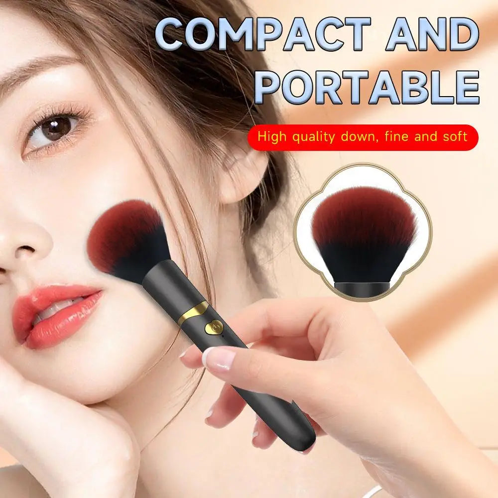 10 Gear Vibration Makeup Brush,Electric Makeup Brush USB Rechargeable Cosmetic Brush For Liquid Powder Blusher Concealer