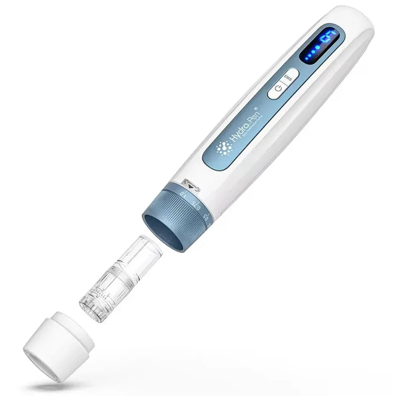 Latest 2 in 1 Microneedling Beauty Instrument Wireless Derma Pen H5 4 Pole EMS Microcurrent Skin Care 0.2MM
