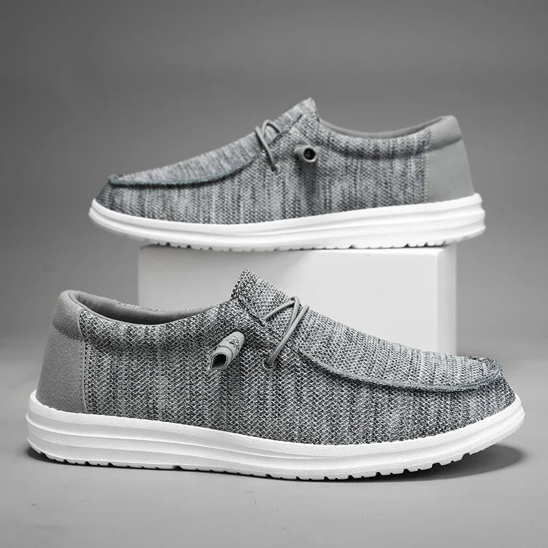 Dude Canvas Shoes Men Casual Slip on Shoes Alpargatas Hombre Moccasins Mocassin Homme Lightweight Breathable Plus Big Size 50