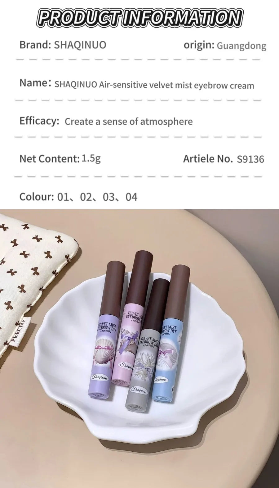 Cute Natural Mist Eyebrow Enhancer Dye Gel Tint Mascara SHAQINUO Long Lasting Quick Dry Dyeing Brow Tattoo Tint Brow Makeup