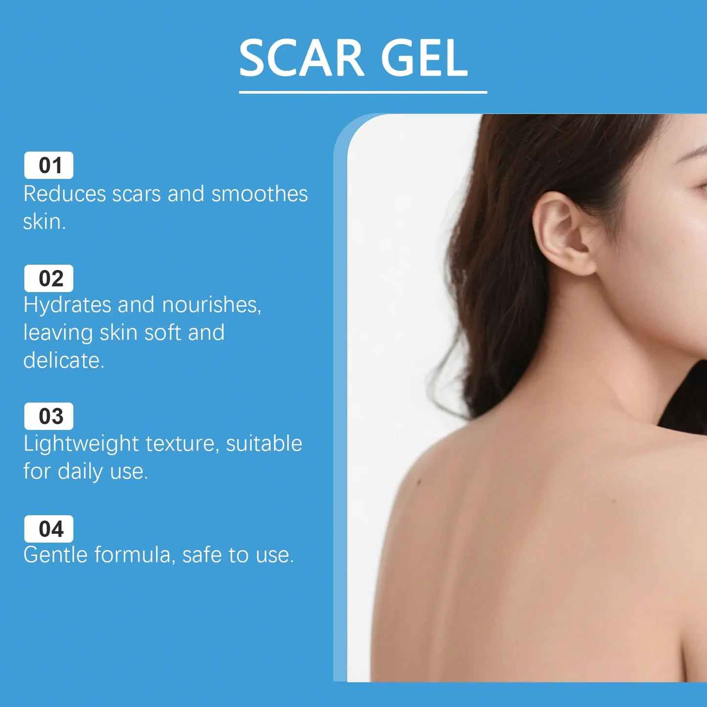 Ouhoe Scar Gel Scar Repair Cream Fade-Out Scald Scar Skin Wound Cream Stretch Marks Acne Marks Repair Gel Skin Care Products