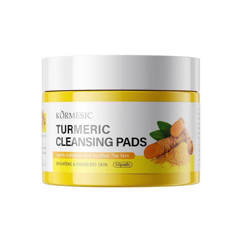 50 Pads of Turmeric Cleansing Cotton Pads for Face Hydrating Moisturizing Exfoliating Pads Even Skin Tone Daily Facial Care