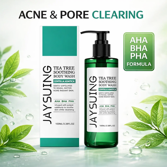 Tea Tree Shower Gel Exfoliating Lasting Aroma Refreshing Control Oil Hydrate Rich Foam Body Wash Soothing Moisturize Bath Lotion