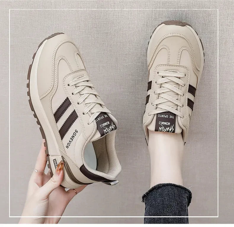 Casual Sneaker Spring Women's Board Shoes Thick Soled Trendy Lightweight Jogging Sneakers Height Increasing Vulcanized Shoes