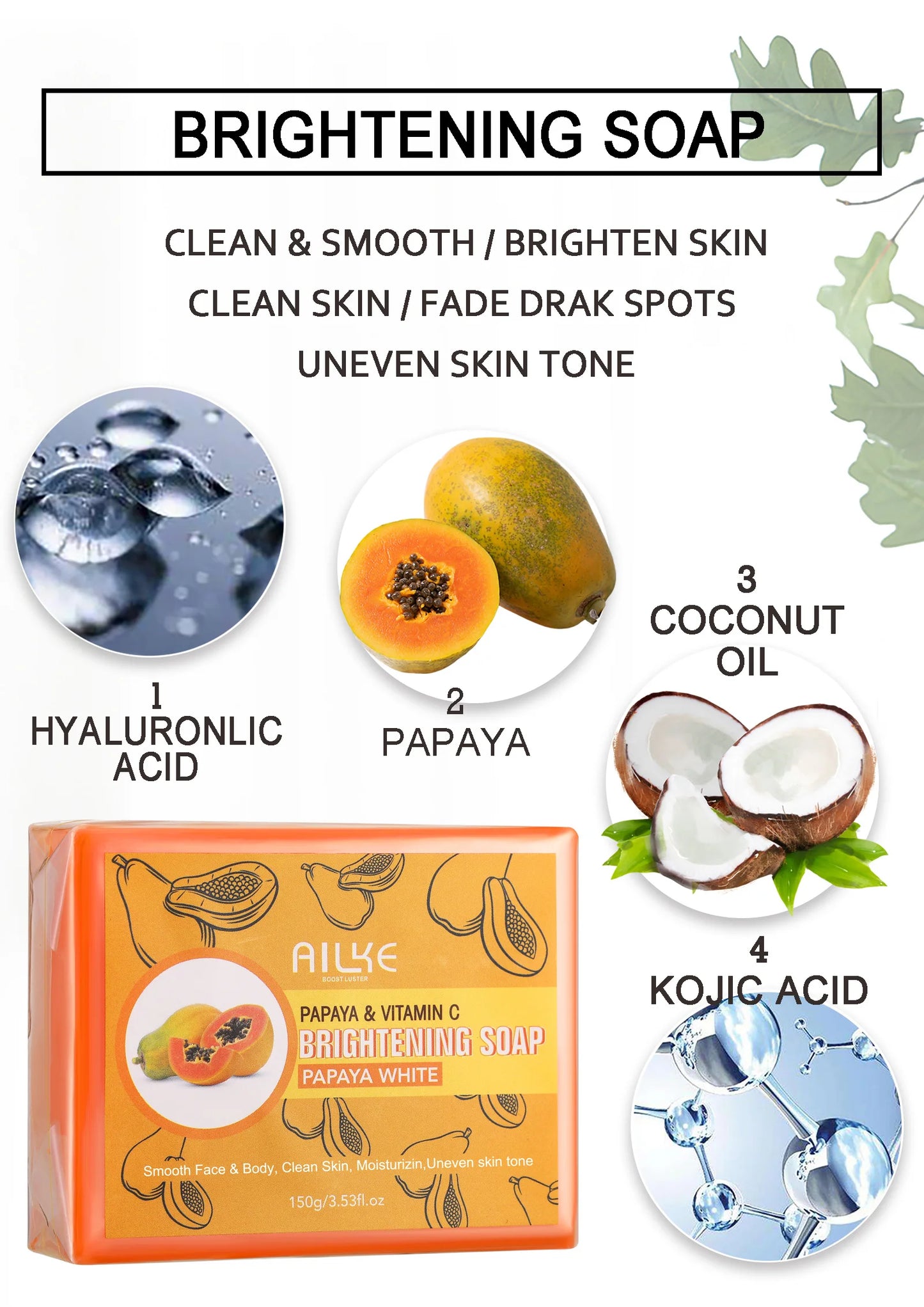 AILKE Collagen Women Skin Care, Moisturizing, Smoothing, Whitening, Youther, Removing Freckle & Spot, Skin Glowing 5 In 1 Kit