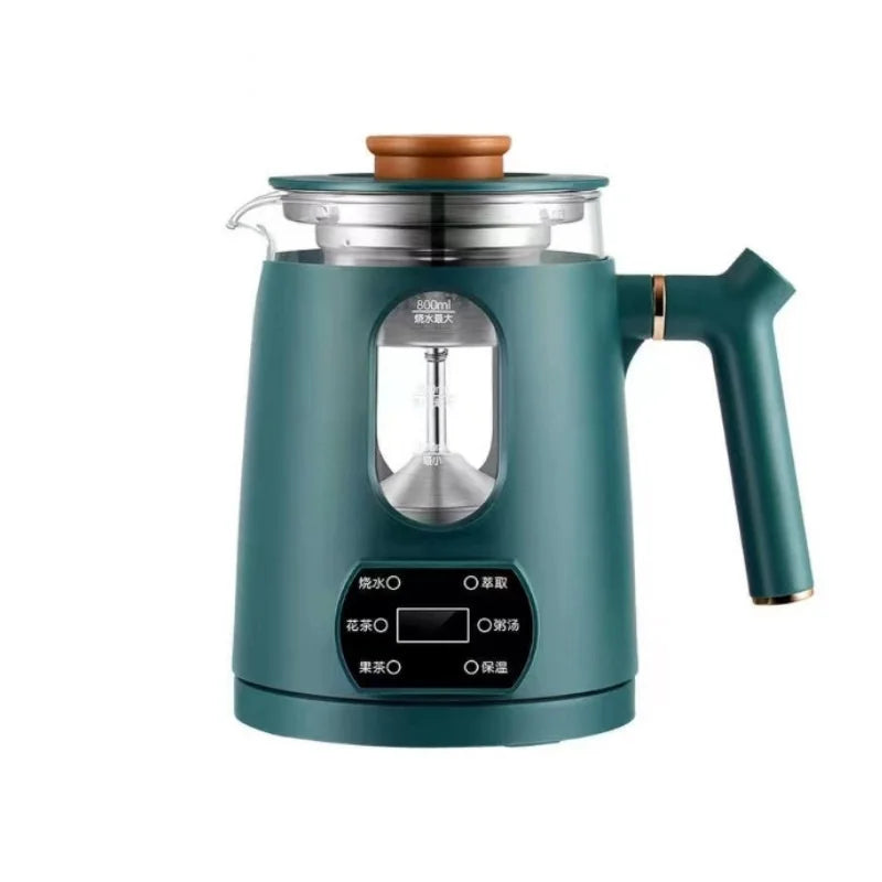 110V 220V Multifunctional Portable Tea Maker Home Health Pot Automatic Insulation Glass Steam Flower Teapot Heating Pot 800ml