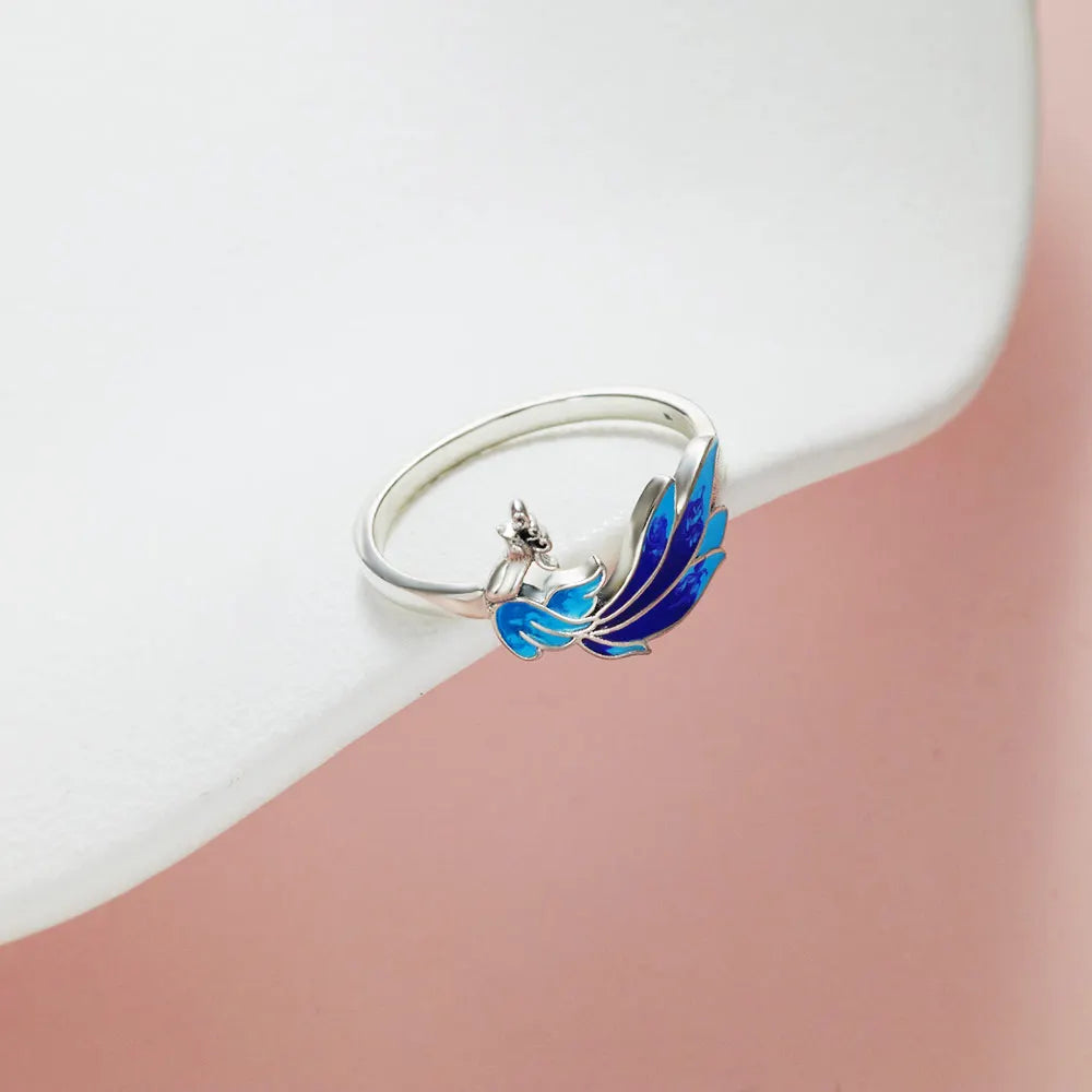 New Hoops Earrings Original 925 Sterling Silver Blue Zircon Phoenix Earrings Luxury Elegant Women's Jewelry Anniversary Gifts