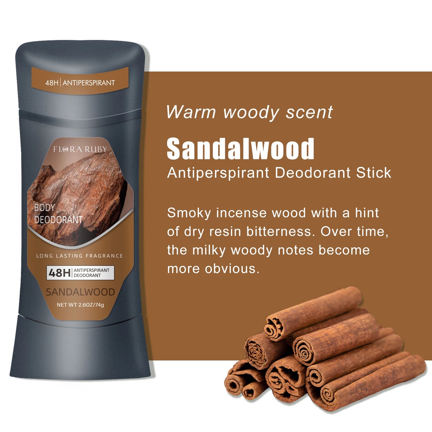 Men's Body Odor Remov Deodorant Stick Natural Remover Antiperspirant Stick Underarm Stop Sweating Care Lasting Refreshing Cream