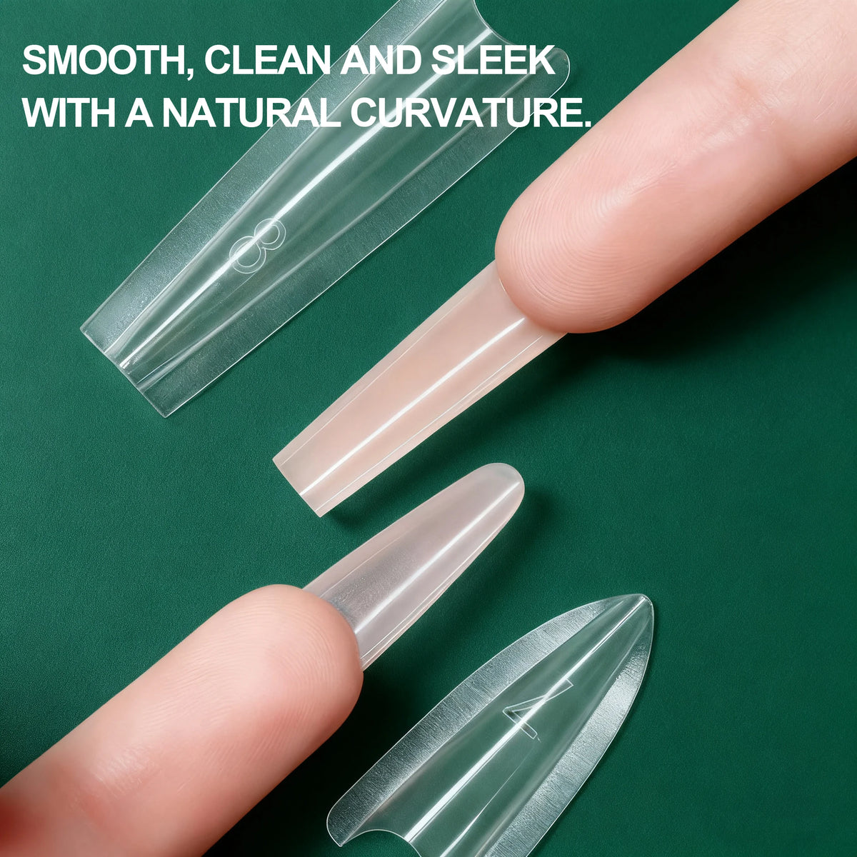 Nailpop Sandwich Nail Dual Forms 240pcs 15 Shapes French Manicure Extension Gel Builder Nail Art Salon Professional Tool Clear