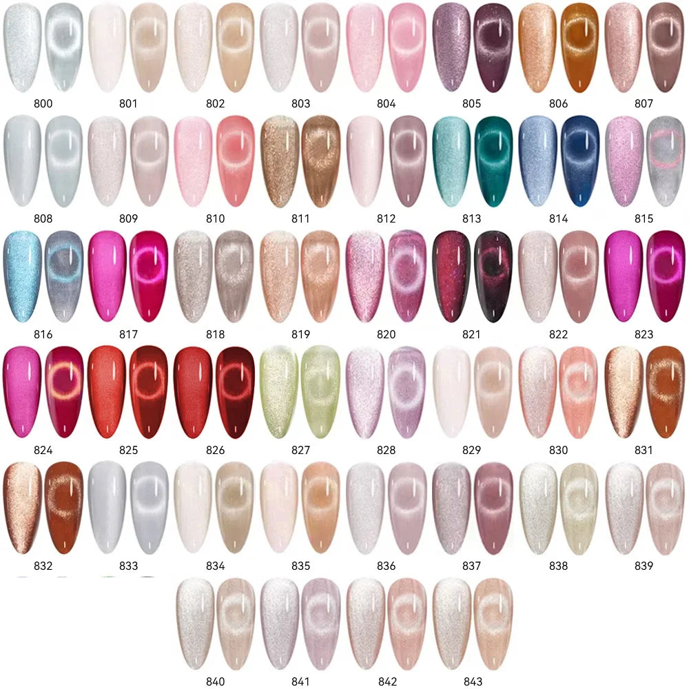 MAYCHAO 12ML Cat Eye Gel Nail Glitter With Magnet Soak off UV Holographic Magnetic Rainbow Gel Polish for Nail Art DIY Manicure