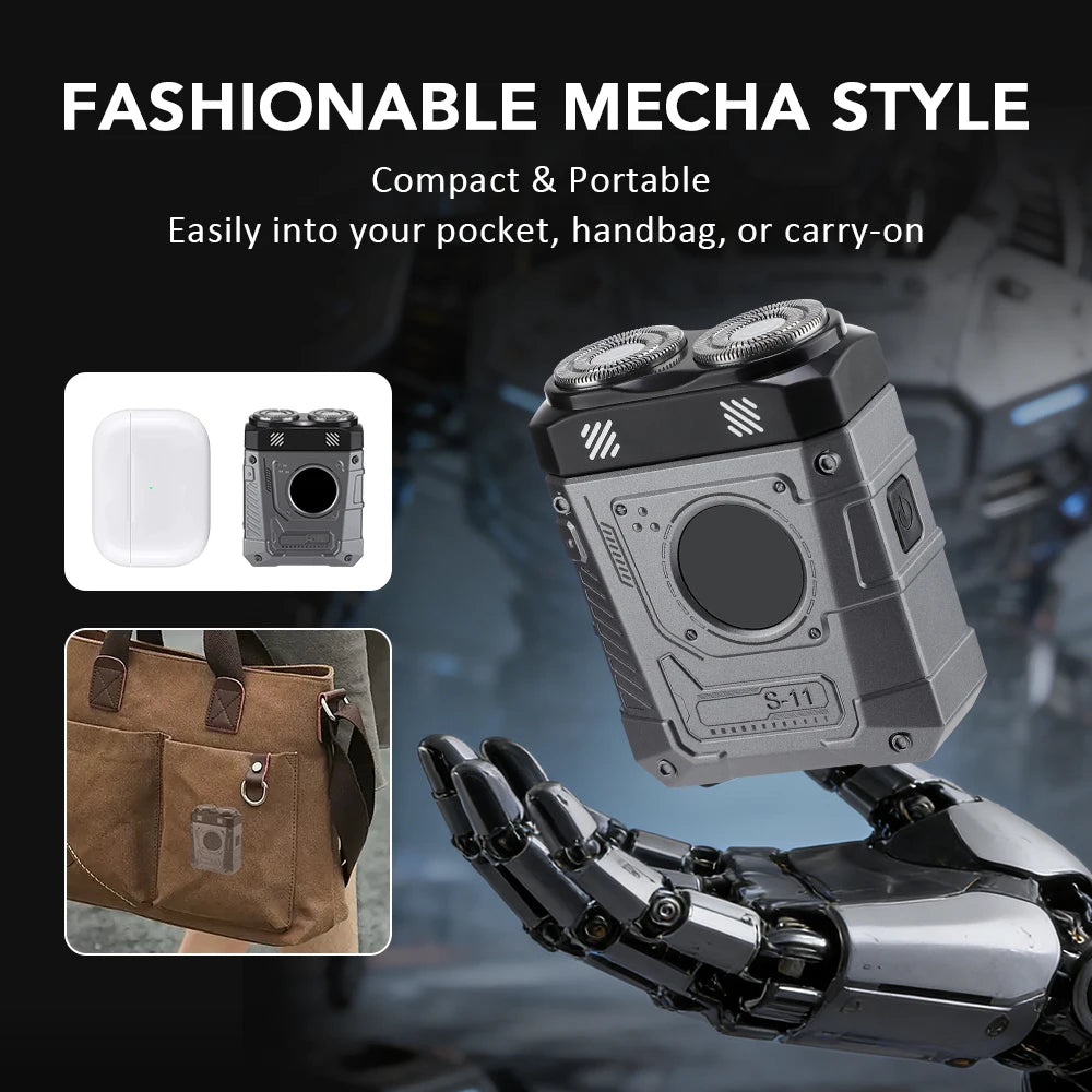 Mini Electric Shaver Intelligent Digital Display Washable Type-C Rechargeable Portable Wet Dry Travel Home Shaver For Face Leg
