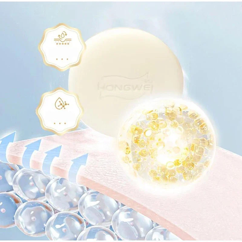 Cleans Moisturizes Skin Lanolin Soap Facial Soap Rich Foam Easy Rinse Gentle Clean Bath Two-in-one Oil-control Double-sided Soap