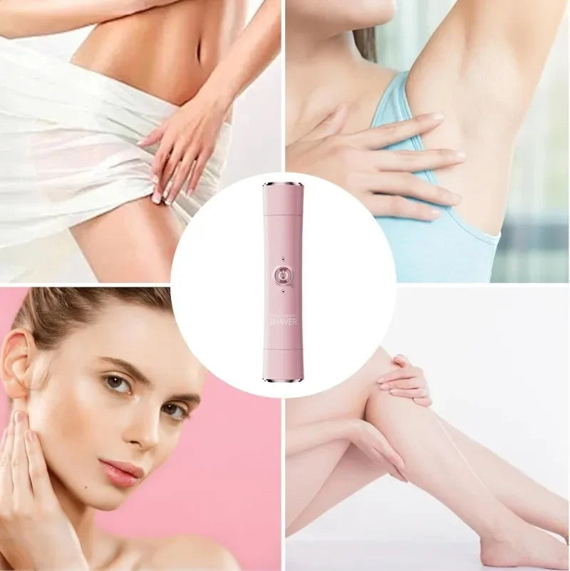 Double Head Electric Epilator Women Rechargeable Painless Hair Remover Shaver for Body Private Areas Bikini Gentle Trimming