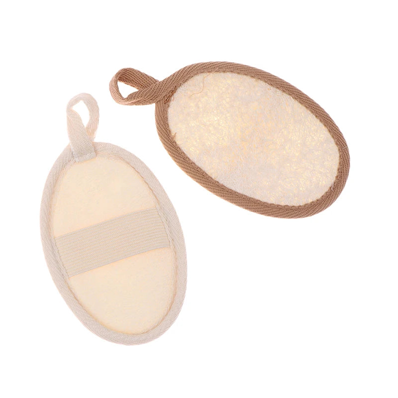 【Natural Loofah Body Scrubber Soft Exfoliating Sponge Shower Brush Cleaner Pad Body Skin Care Tool Bath Exfoliator Shower Puff】