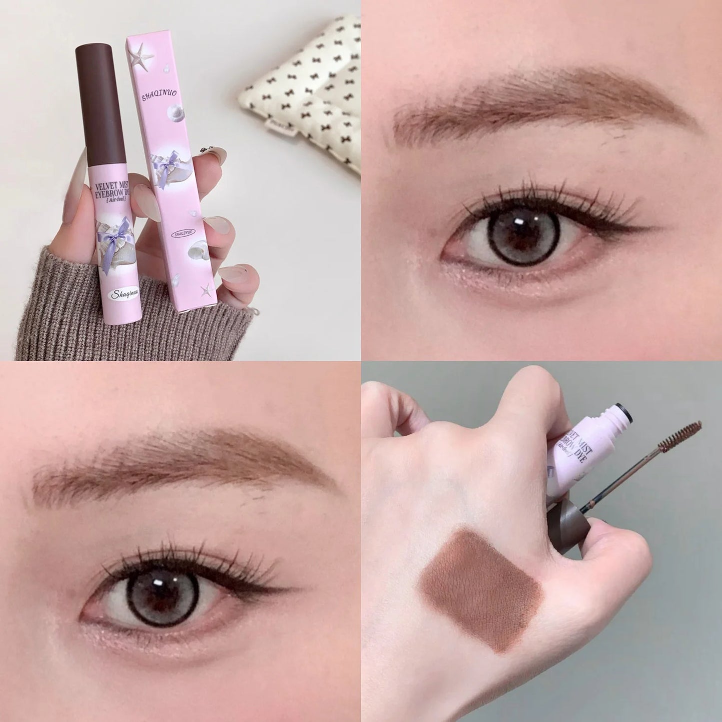 Cute Natural Mist Eyebrow Enhancer Dye Gel Tint Mascara SHAQINUO Long Lasting Quick Dry Dyeing Brow Tattoo Tint Brow Makeup